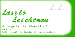 laszlo leichtman business card